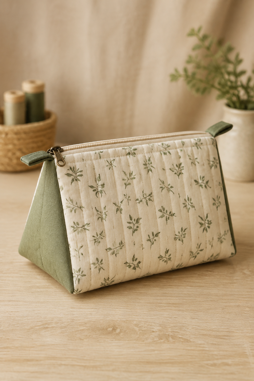 Nécessaire matelassê estampada